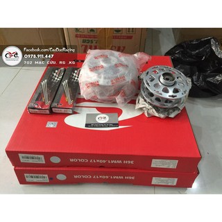 Combo bánh cặp ex135 ( niềng rcb 1.4 1.6 bạc , căm osaki crom, đùm yass sau x1r)