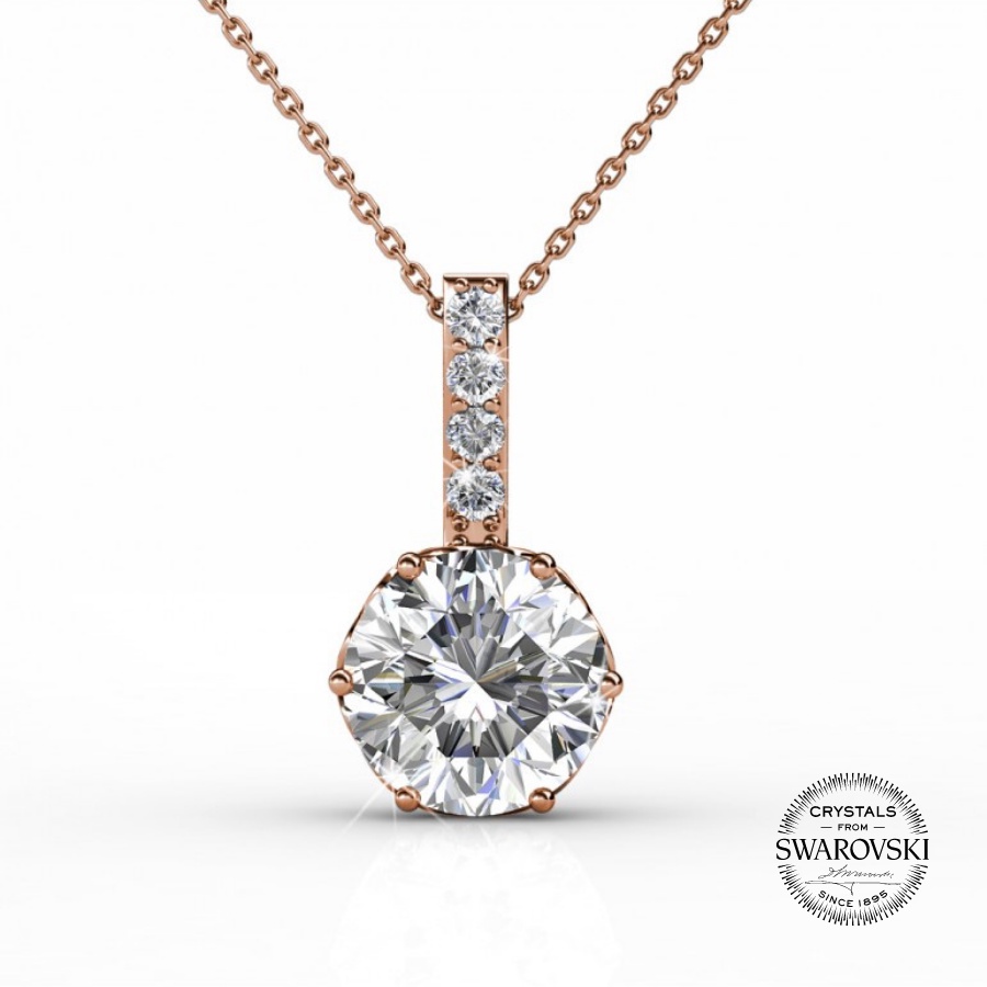 DÂY CHUYỀN SWAROVSKI 925 STERLING SILVER WITH ROSE GOLD PLATED 1103D