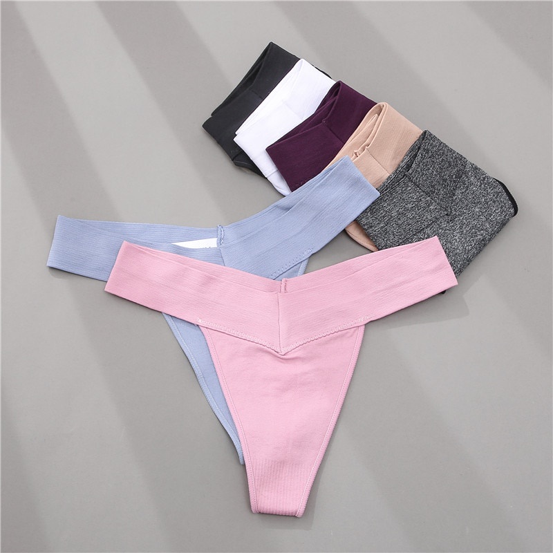 Set 2 quần lót nữ TAKETALK size S-2XL thiết kế chữ V nhiều màu tùy chọn