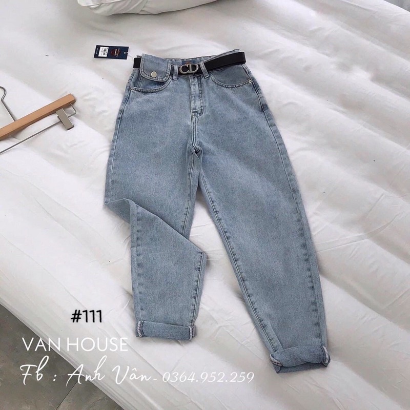 Quần Baggy Nữ Jean Có 3 Màu Lưng Cao Túi Nắp Kiểu Bigsize Đến 80kg Siêu Dễ Thương Ms111
