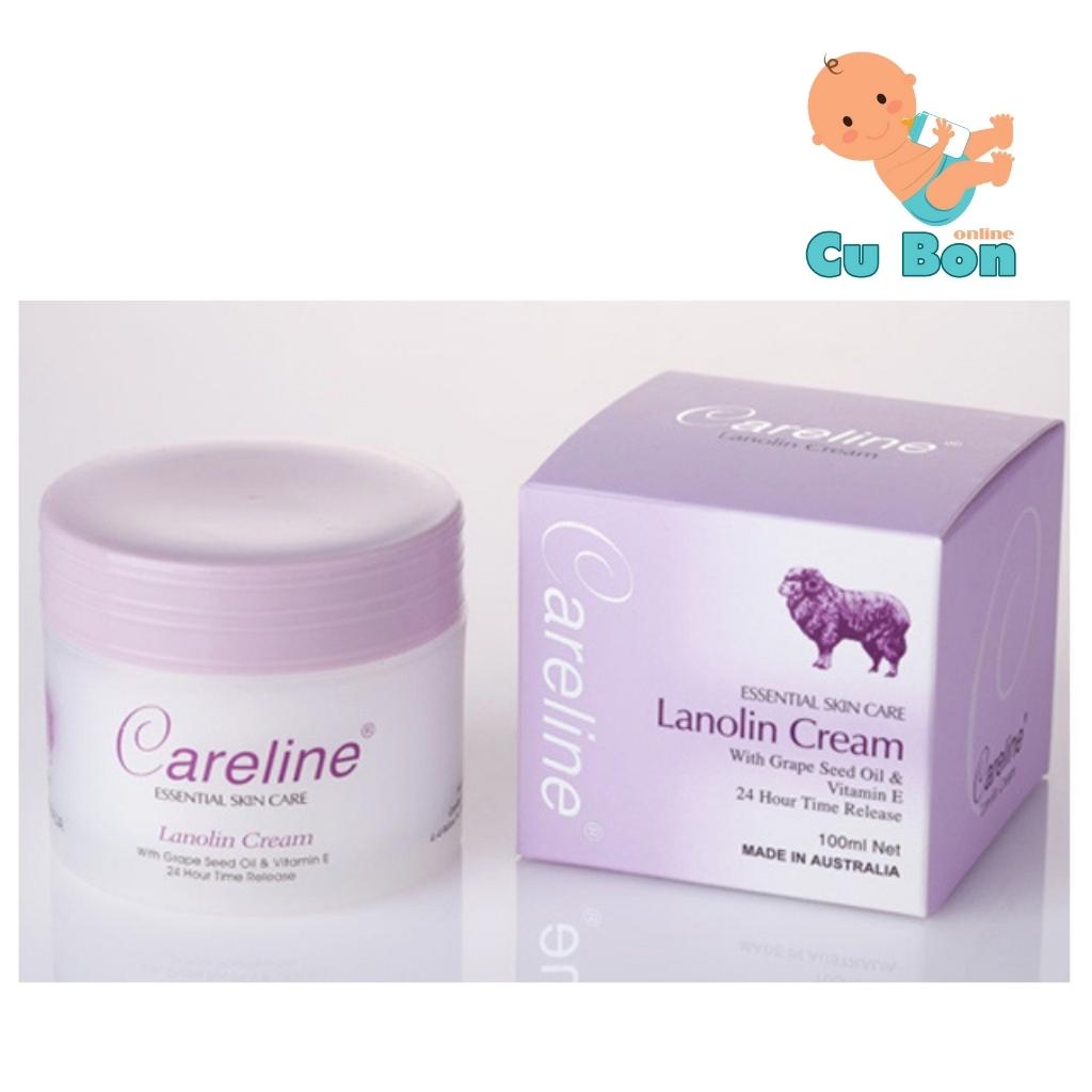 Kem dưỡng da nhau thai cừu Careline Úc Kem bôi hàng ngày - Kem Mỡ Cừu Careline Kết Hợp Tinh Dầu Hạt Nho Và Vitamin E 100