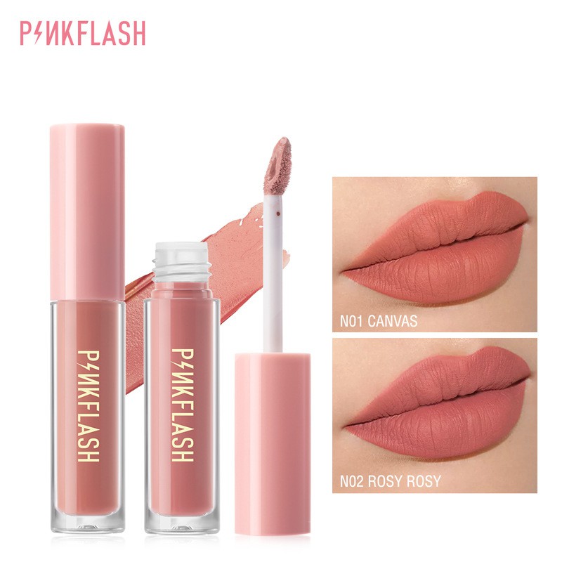 [Hàng mới về] Son môi Pinkflash OhMyKiss chống nước lâu trôi chứa thành phần VE dưỡng ẩm 18 màu sắc tùy chọn