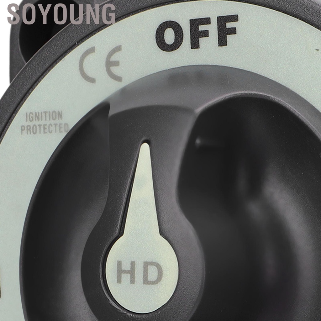 Soyoung 500A 3 Position Battery Disconnect Switch Power Cut Master IP66 Waterproof Ignition Protection for RV Boat