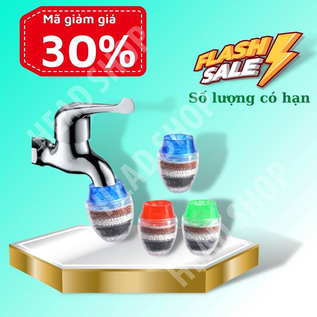 Đầu Lọc Nước Trực Tiếp Tại Vòi 6 Tầng Lọc RY10, Lọc Nước Mini 6 Tầng Có Co Tăng Giảm Gắn Được Nhiều Loại vòi HEADSHOP
