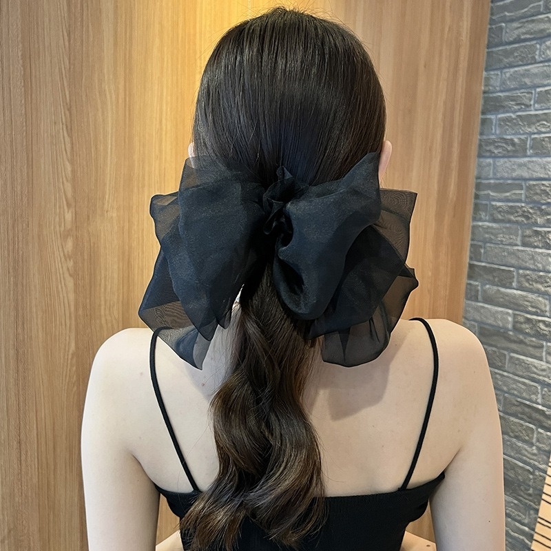 Kẹp Tóc Nơ Lưới Thời Trang Hàn Quốc