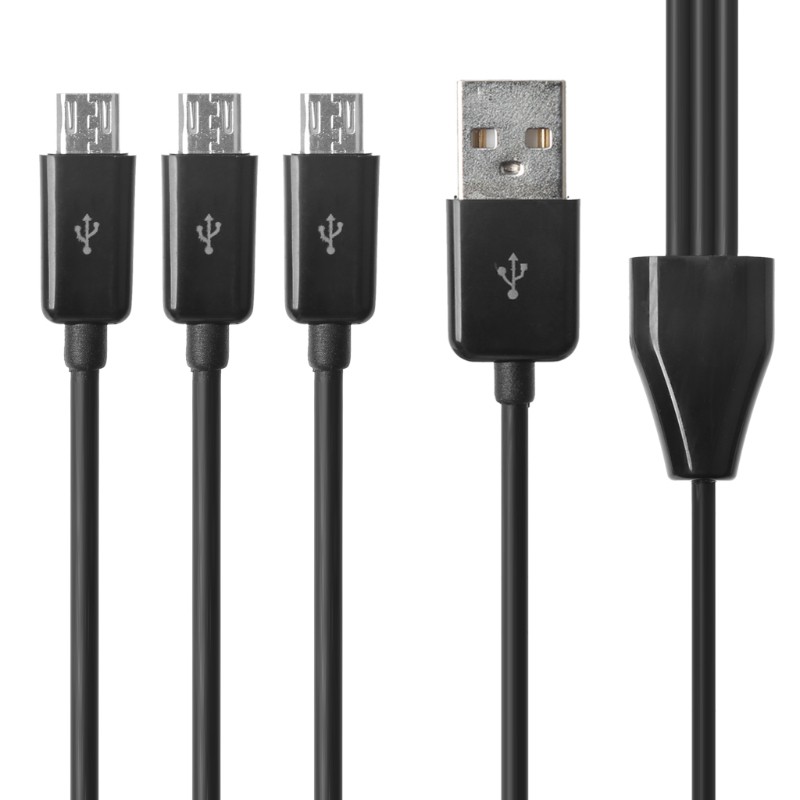 Cáp Chuyển Đổi Từ 1 Ra 3 Cổng Usb Sang 3 Micro Usb