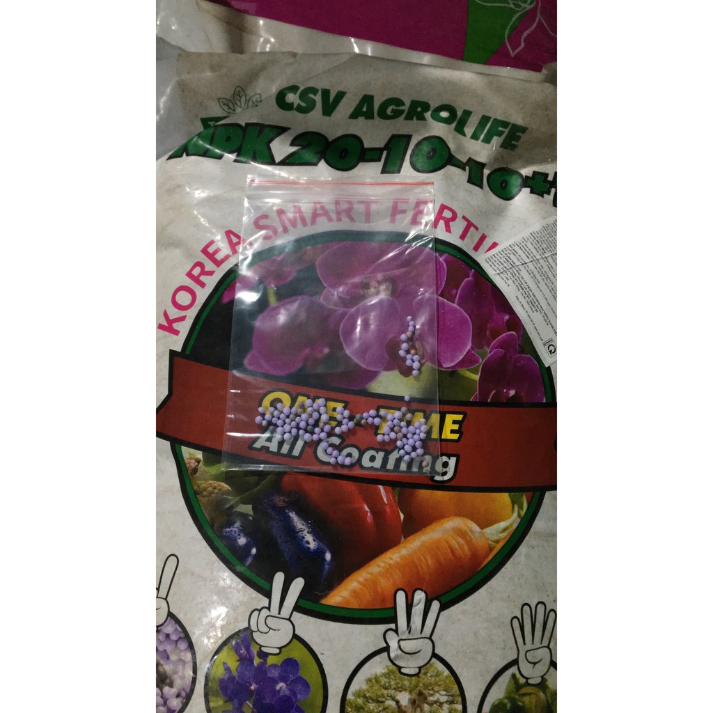 PHÂN TAN CHẬM HÀN QUỐC NPK 20-10-10 + TE gói 500gr Hoa lan cây cảnh