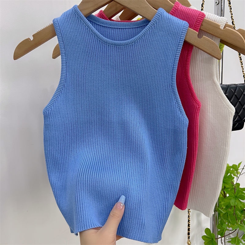 Áo nữ Pure Cube không tay cổ tròn phong cách Hàn Quốc thời trang