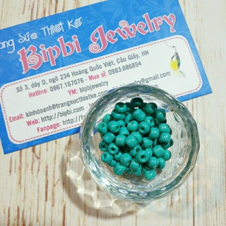 Hạt cườm 6/0 xanh turq
