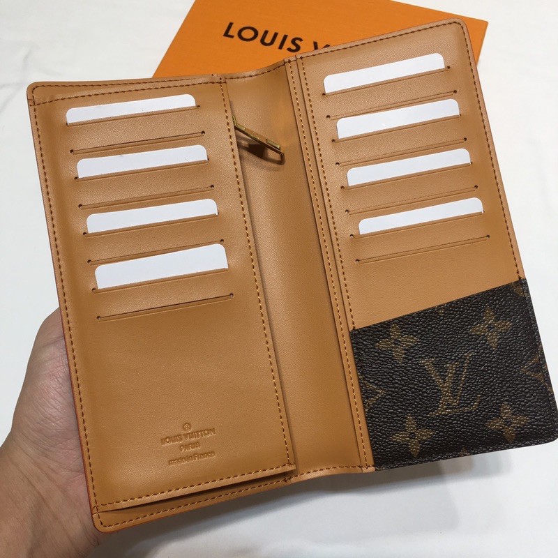 Ví dài dáng gập cho nam Louis Vuitton LV da thật cao cấp mẫu mới nhất 2021