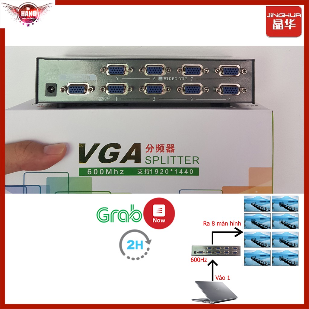 Bộ chia VGA vào 1 ra 2, 4, 8 màn hình cùng lúc.