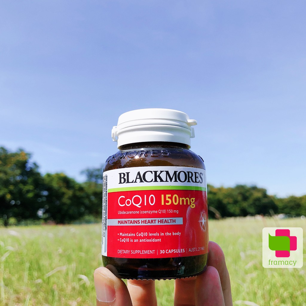 Thực phẩm bổ tim mạch Blackmores CoQ10 150mg, Úc  tăng cường sức khỏe tim mạch cho người lớn trên 18 tuổi