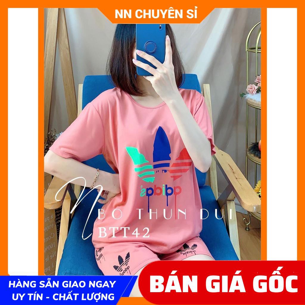 Đồ bộ nữ mặc nhà chất thun mềm mịn in hình bò sữa in hoạt hình dễ thương BTT thun đùi tổng hợp