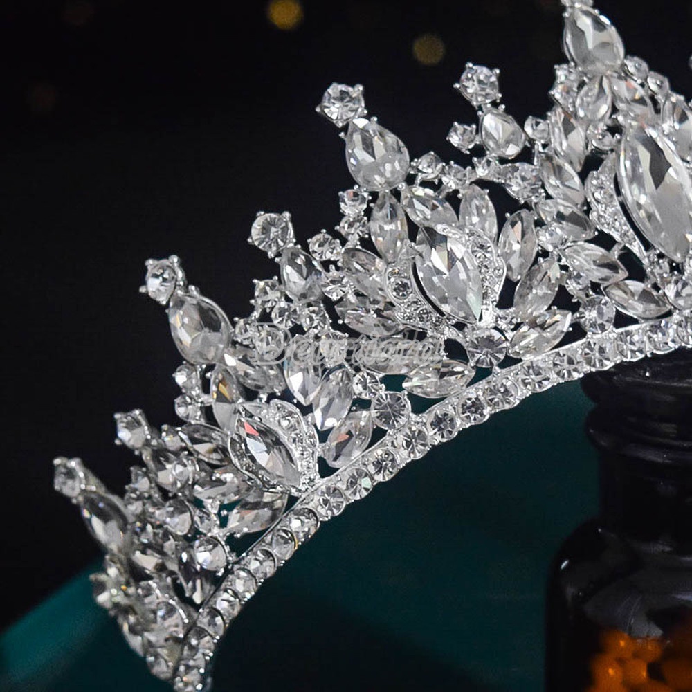 Cài Tóc Hình Vương Miện Đính Đá Lấp Lánh Thời Trang