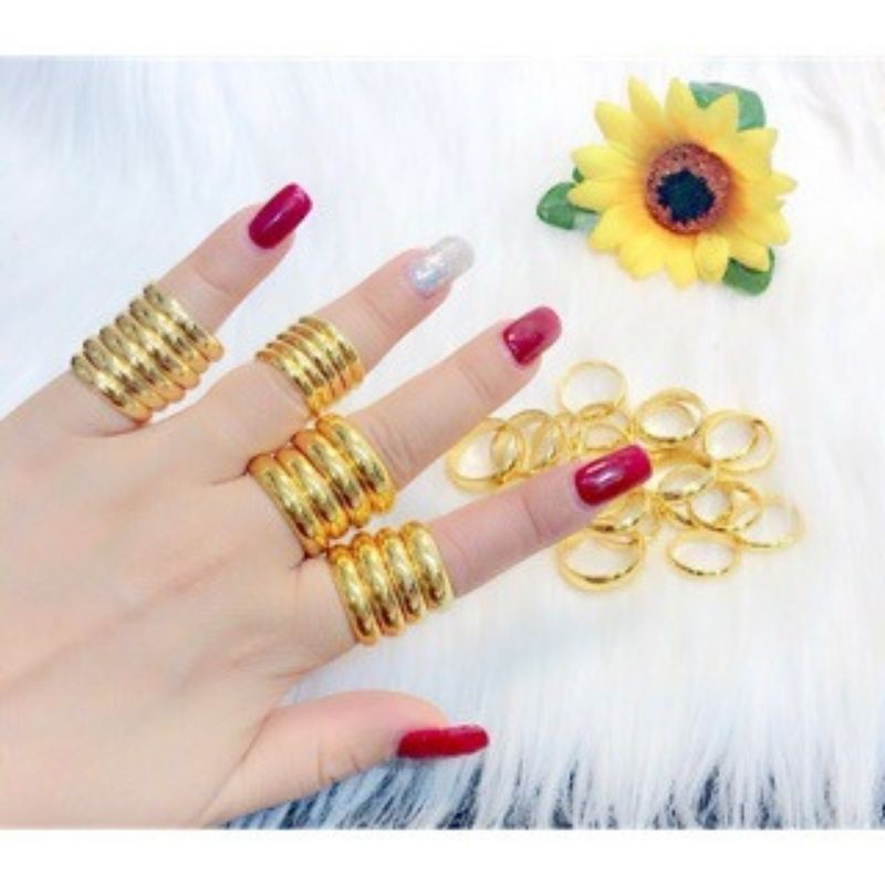 Nhẫn mạ vàng khắc 9999 siêu đẹp