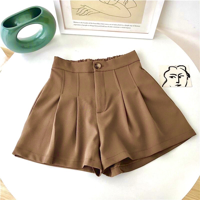 Quần short đùi nữ lưng thun chất tuyết mưa dày dặn