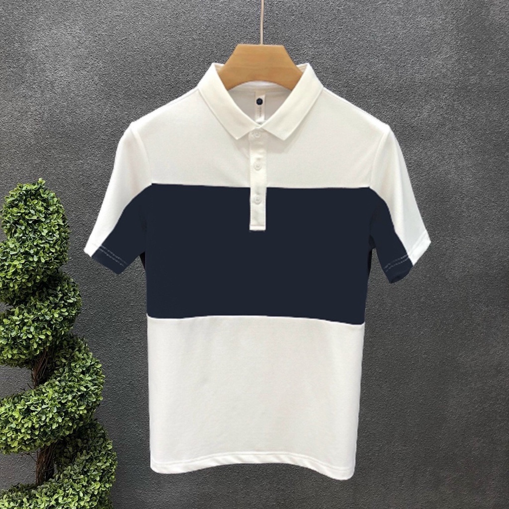 Áo thun Polo nam cổ bẻ phối ngang LINUX vải cá sấu Cotton xuất xịn, chuẩn form,sang trọng-lịch lãm P66 - POLO4U | BigBuy360 - bigbuy360.vn