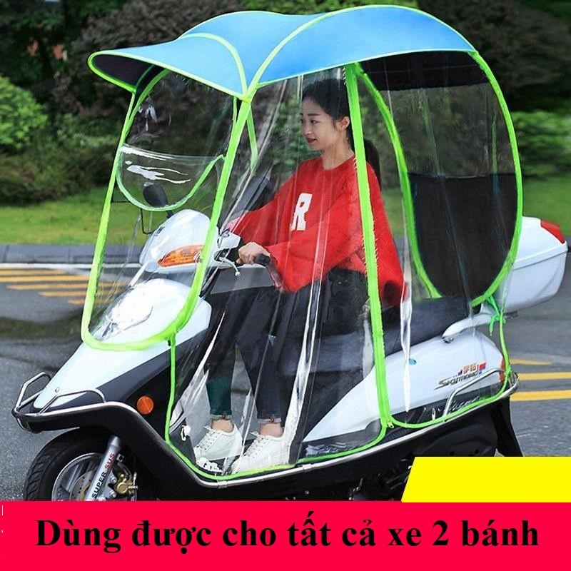 áo mưa xe máy thông minh, mái che chống mưa, chống nắng, chống bụi, chống khuẩn, bảo vệ sức khỏe khi tham gia giao thông