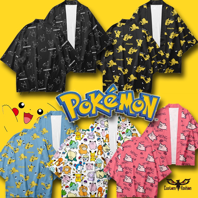 Áo Choàng Cosplay Pikachu 3D Thời Trang Dành Cho Nam Nữ
