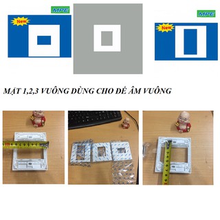 MẶT CÔNG TẮC VUÔNG GẮN ÂM TƯỜNG MPE,DÙNG CHO ĐẾ ÂM VUÔNG