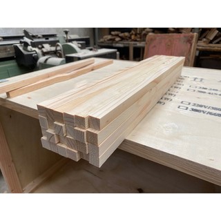 Thanh Gỗ Thông Vuông 2cm x 2cm x dài 80cm + Bào Láng 4, Gỗ Thông Nhập Khẩu, Dùng Decor Trang Trí, Ít Mắt, Không Lỗ Đinh