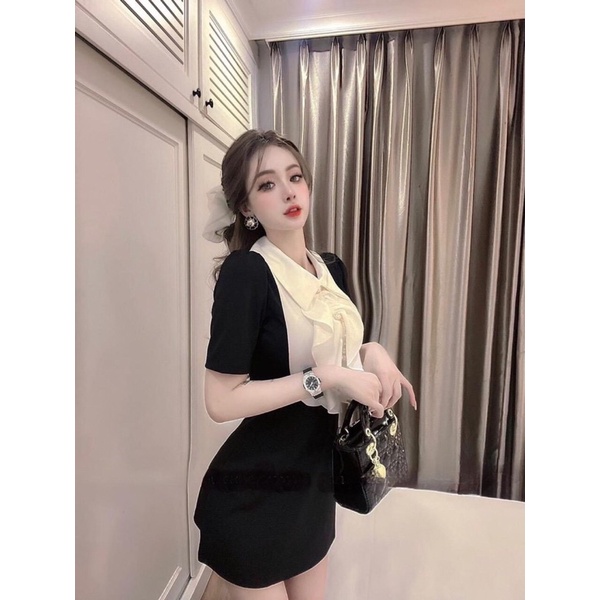 váy đầm nữ thiết kế cổ sơ mi công sở y hình đi làm đi chơi thoải mái dễ thương phong cách Hàn quốc