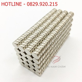 nam châm 1 rãnh phi 10mm dày 10mm mạ nikel