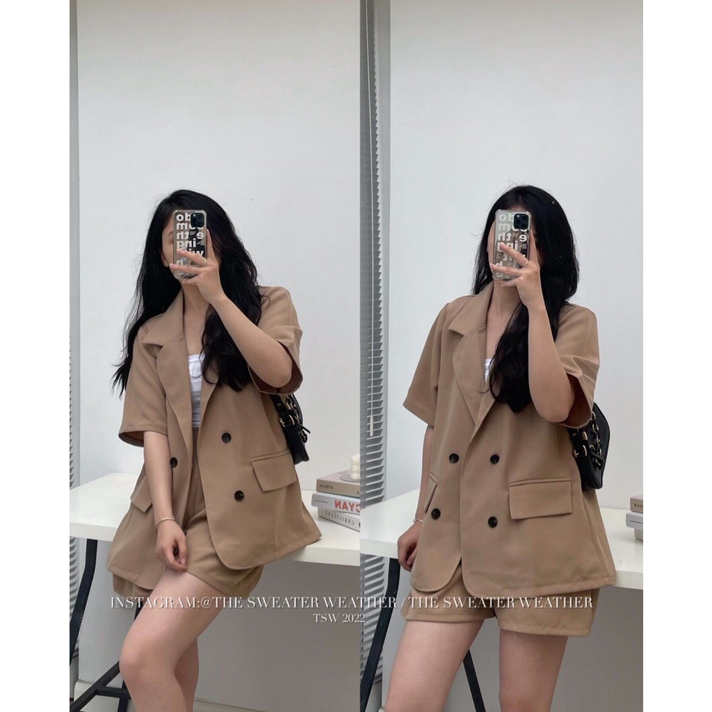 Bộ Vest Kaki Gồm Áo Blazer Kèm Quần Kaki Nhiều Màu Bộ Vest Hàn Quốc Xinh Đẹp Genze.Official 1126 | BigBuy360 - bigbuy360.vn