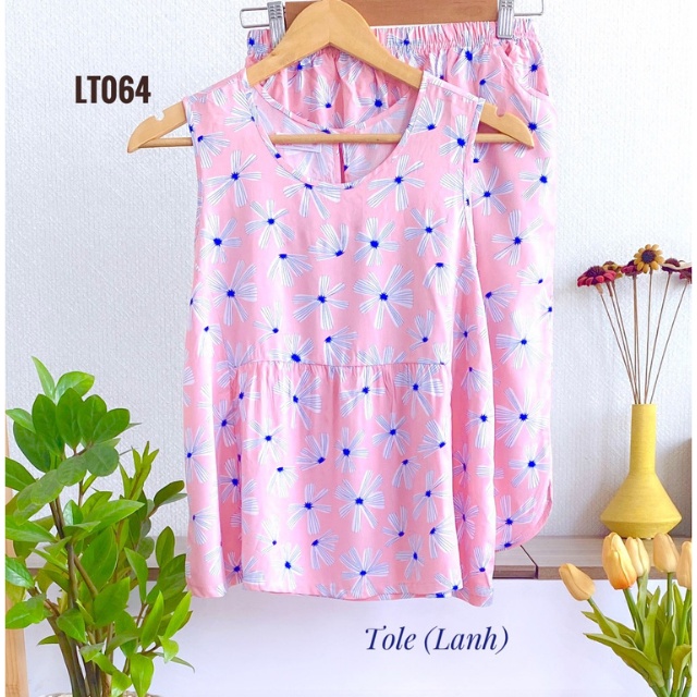 Đồ Bộ Nữ Mặc Nhà LUCKY Lửng Babydoll Xinh Xắn Vải Mềm Mát