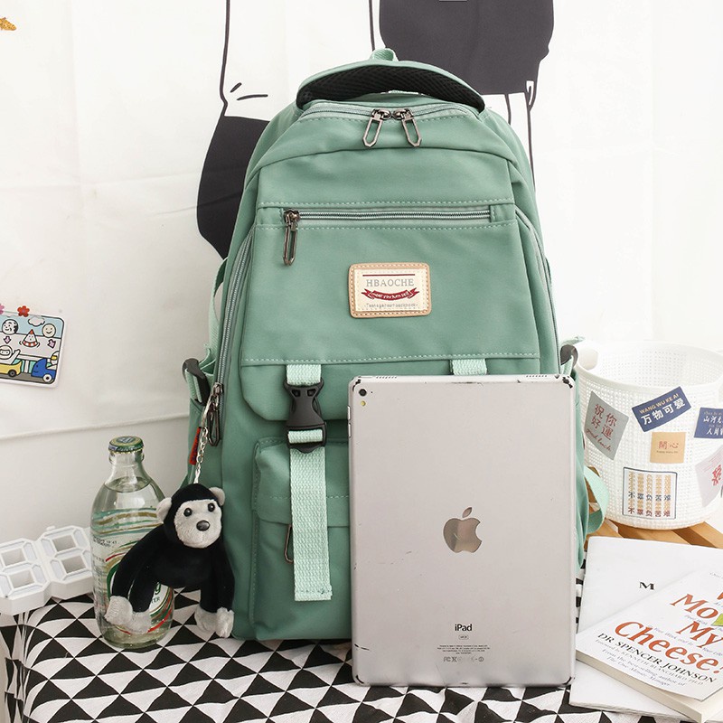 Balo nam nữ, Balo du lịch vải dù ulzzang đi học thời trang chống nước nhiều ngăn đựng laptop cao cấp Hàn Quốc