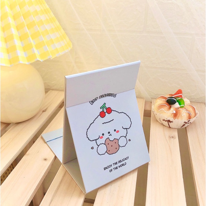 Gương bìa gập để bàn size nhỏ chủ đề gấu thỏ dễ thương BAG U GUONGGAUTHO25