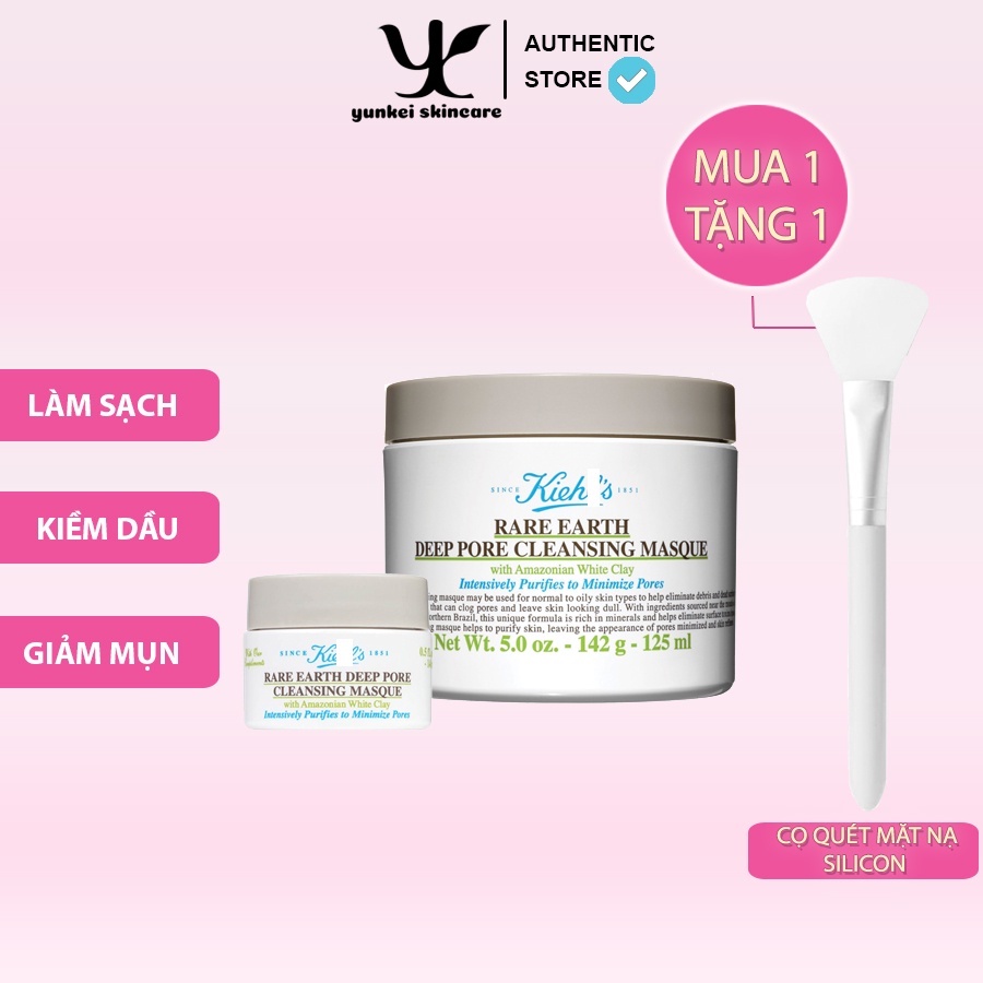 Mặt nạ đất sét Kiehl's làm sạch mụn đầu đen, sợi bã nhờn