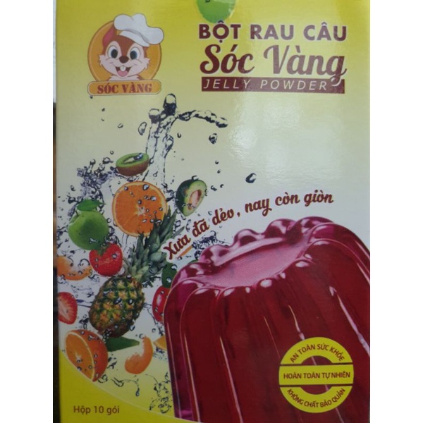 Bột Rau Câu Sóc Vàng Hộp 10 gói