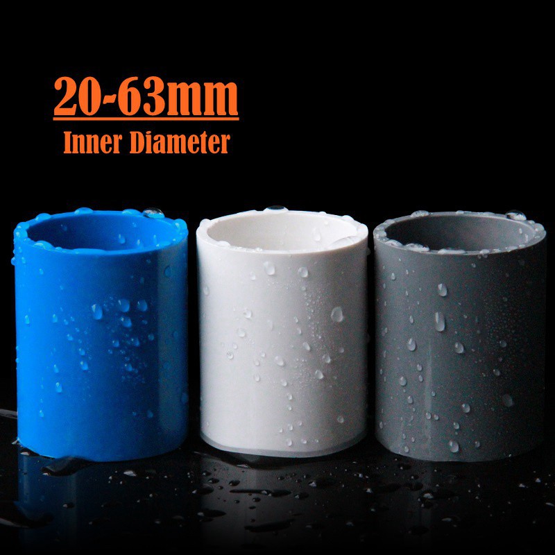 Set 5 Đầu Nối Ống Nước Bằng Nhựa Pvc 3 Màu Đường Kính 20mm Đến 50mm Chất Lượng Cao