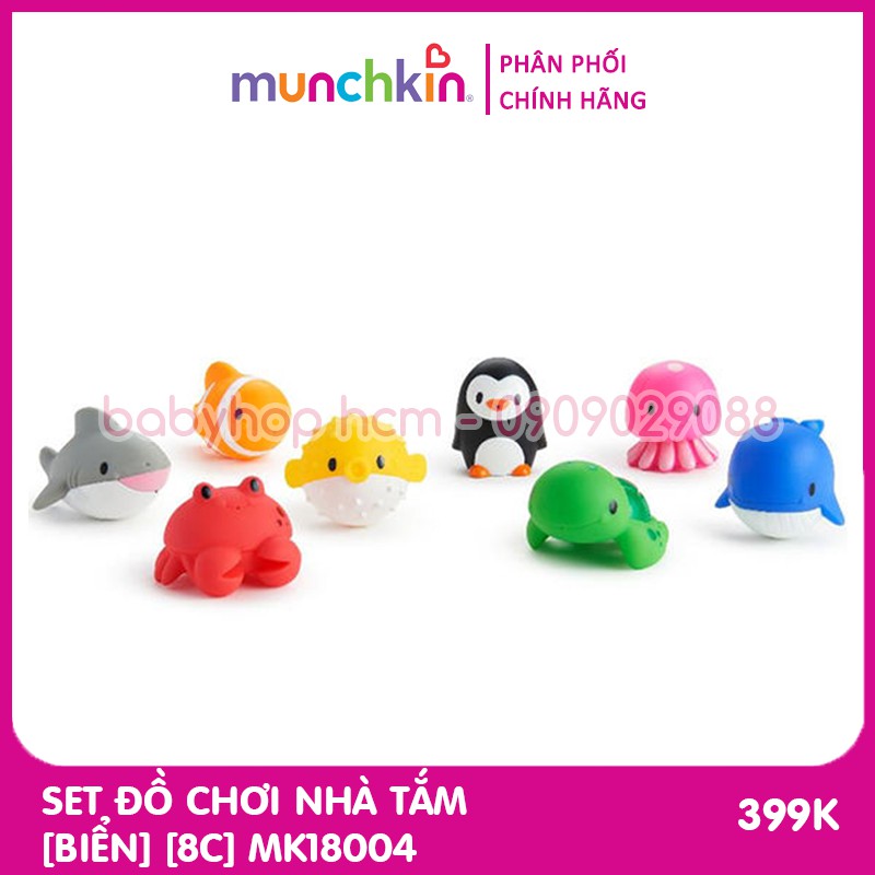 Set Đồ Chơi Nhà Tắm Munchkin 8 Sinh Vật Biển MK18004 [Chính hãng]