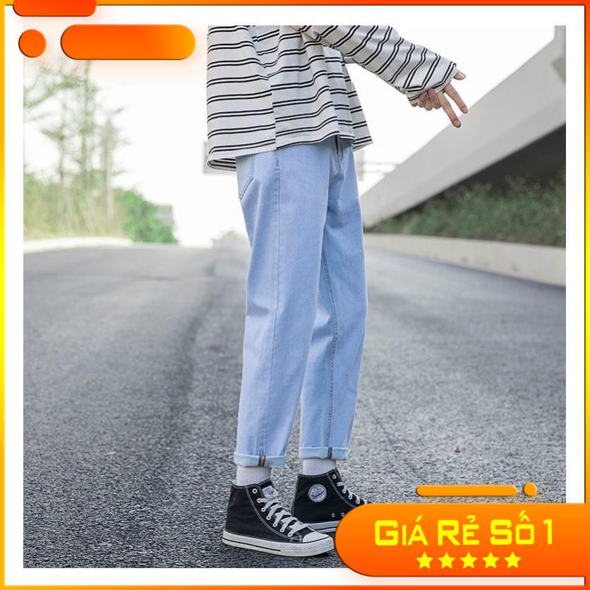 Quần jean nam, quần baggy nam [ XANH TR03 ] phom dáng unisex 2021 | BigBuy360 - bigbuy360.vn
