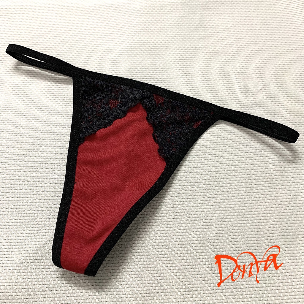 Quần lót nữ lọt khe DenYa chất liệu thun Cotton mềm mịn co giãn tốt phối ren tam giác sexy gợi cảm có miếng lót QLLK7