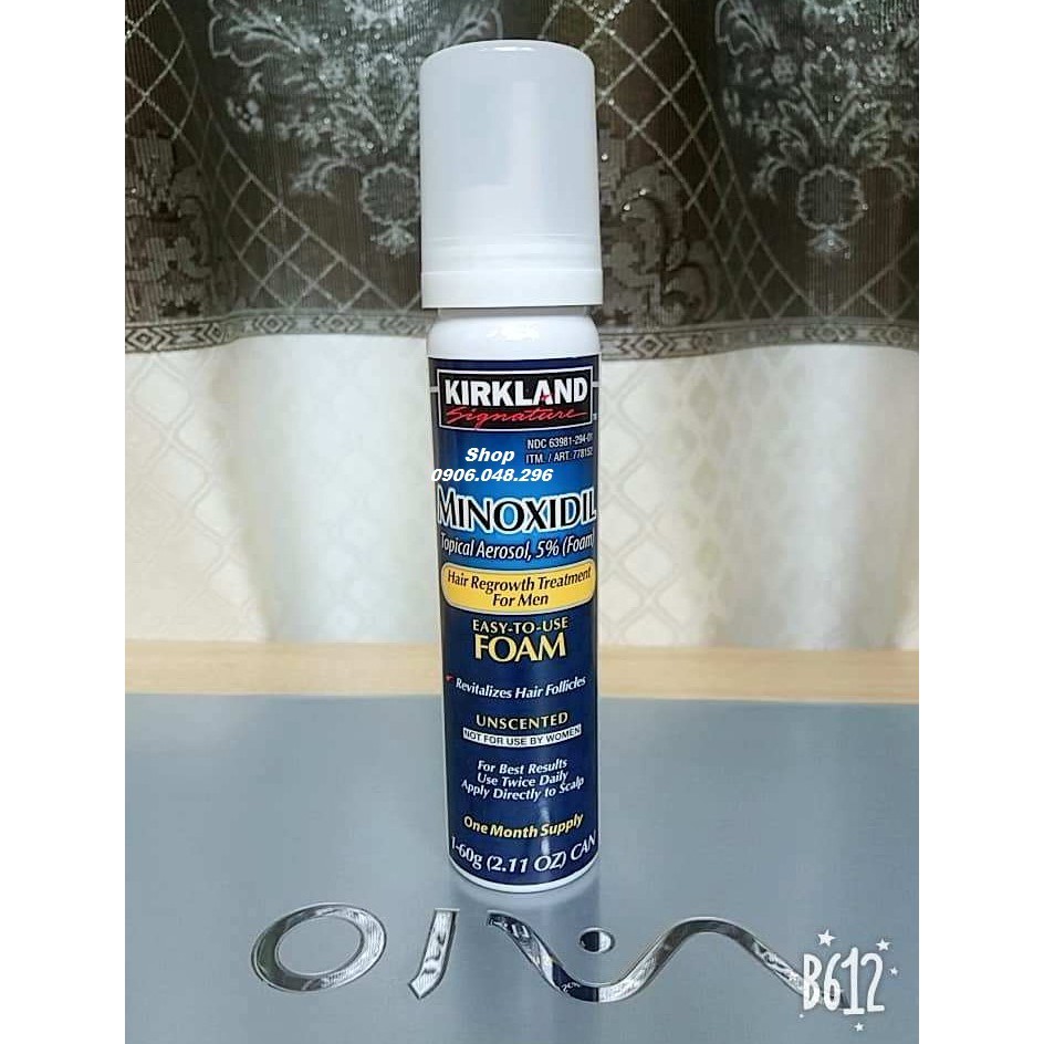 [ Date : Tốt nhất tại Mỹ ] Sản phẩm  mọc Tóc , mọc Râu  Minoxidil  Kirkland Dạng Bọt (Foam), BILL CHÍNH HÃNG COSTCO Mỹ .