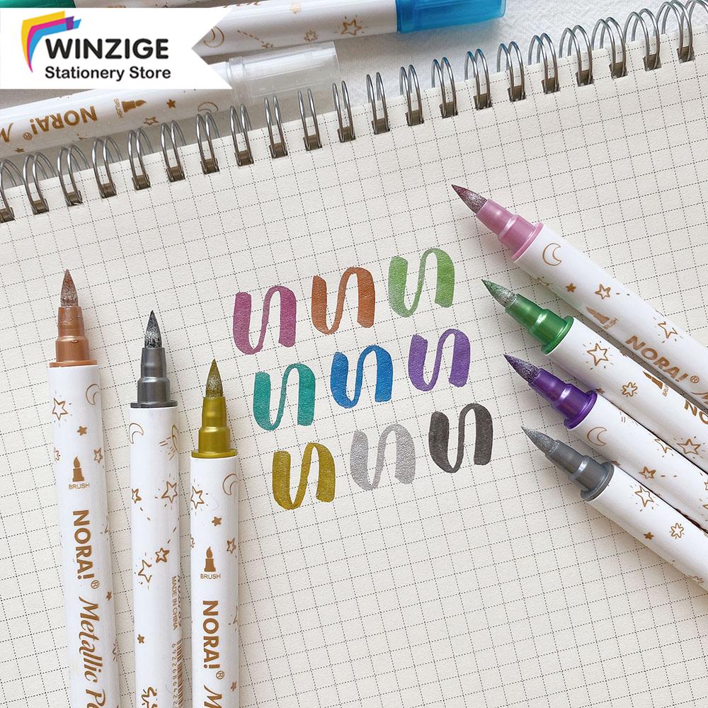 Bút lông màu ánh kim Winzige dành cho viết nhật ký đồ dùng học tập