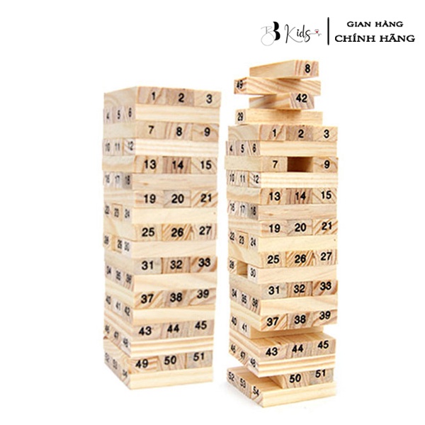 BB Kids Trò chơi rút gỗ size lớn 54 thanh cho bé , Đồ chơi rút gỗ loại to giúp phát triển kỹ năng cho bé