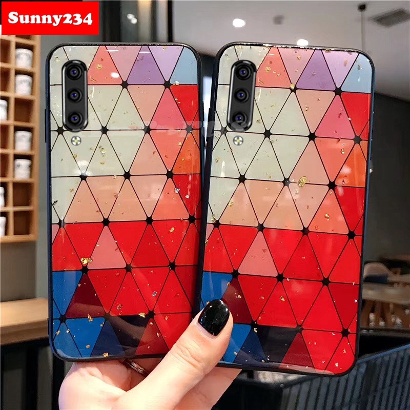Shiny Gold Foil Phone Soft Case With Strap Case Samsung M11 A21S M21 M31 A31 A01 A11 A51 A71 A50S A50 A30 A20 A10 A10S A30S A40S A60 A70 A9 A6 Plus A7 2018 M10 M20 M30 M30S Kasus