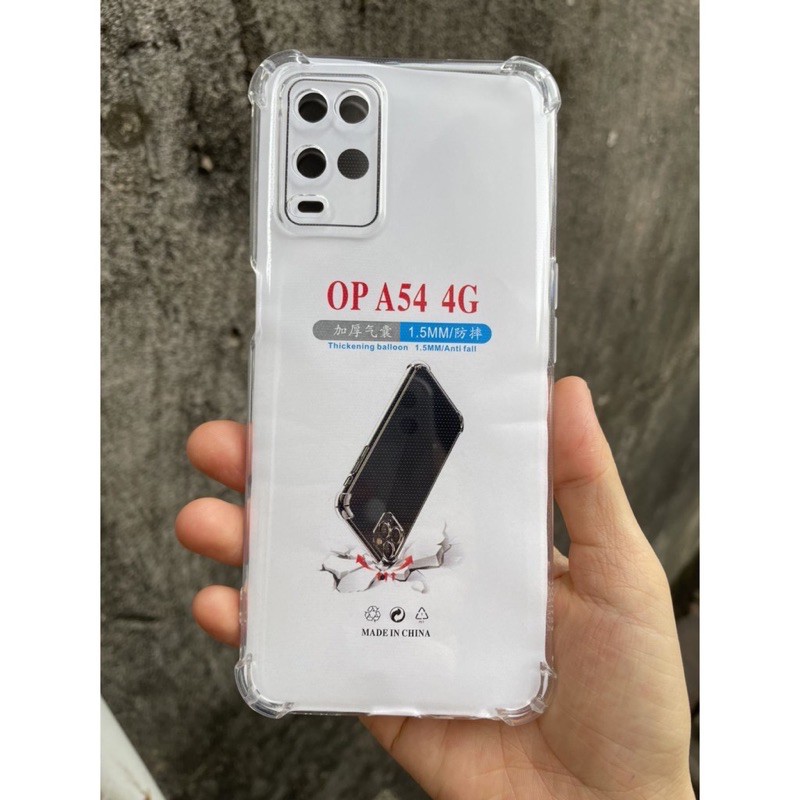 Ốp lưng dẻo chống sốc cho Oppo A94, A54, Reno 5F silicon bo 4 góc trong suốt