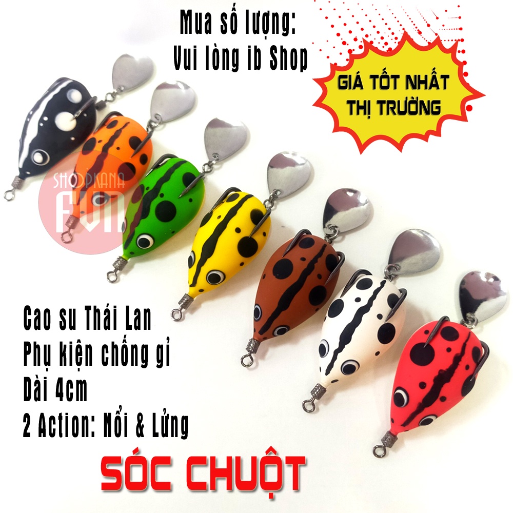 Mồi giả nhái hơi Sóc Chuột (RẺ NHẤT THỊ TRƯỜNG), handmade