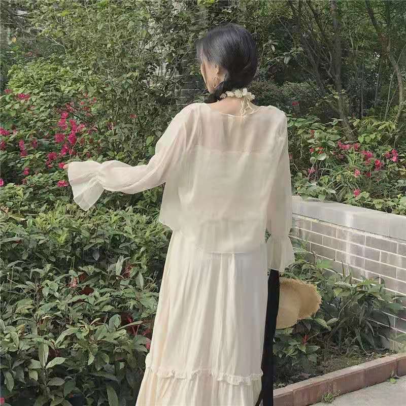 Áo Khoác Cardigan Vải Voan Tay Dài Phong Cách Mùa Hè Năng Động Cho Phái Nữ | BigBuy360 - bigbuy360.vn