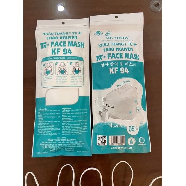 1 túi khẩu trang KF94 siêu hot 4 lớp