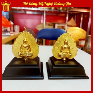 Lá Bồ Đề Bằng Đồng Mạ Vàng 24K 