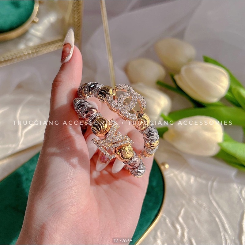 Vòng tay kiềng mềm xi bạch kim