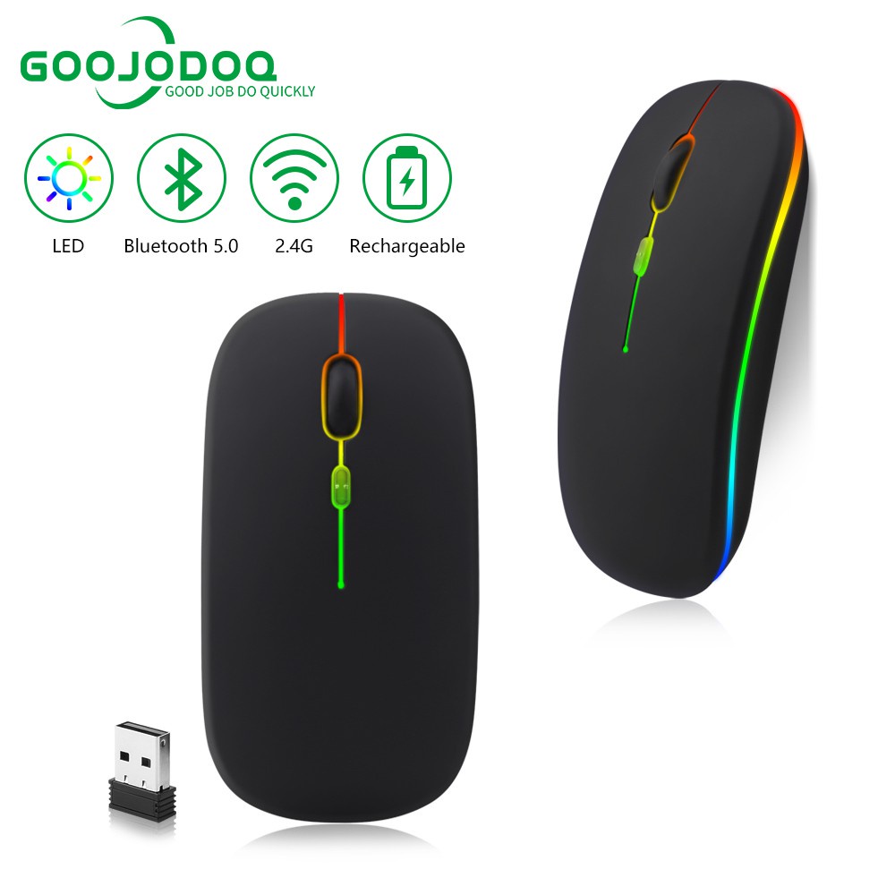 Chuột bluetooth Không Dây Siêu Mỏng Có Đèn led Nhiều Màu Cho ipad Máy Tính laptop