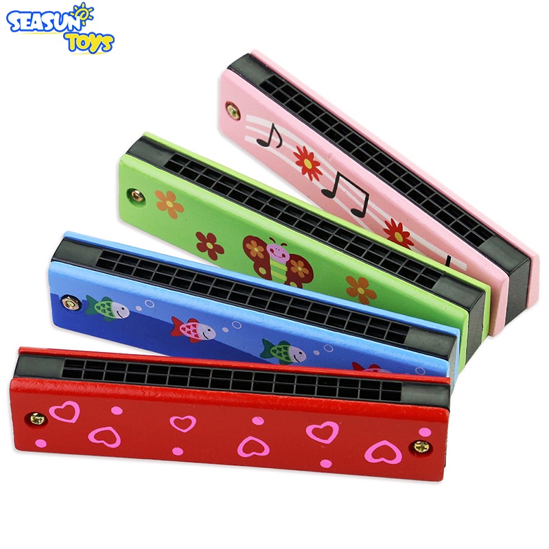 Kèn harmonica SEA SUN TOYS 16 lỗ bằng gỗ cho bé