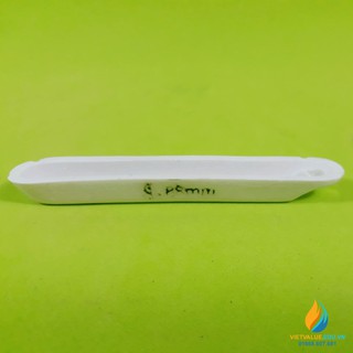 Thuyền sứ nung mẫu chất phòng thí nghiệm, dài 88mm